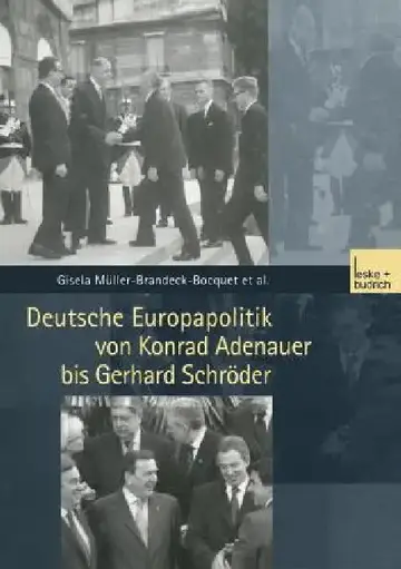 Cover of Deutsche Europapolitik Von Konrad Adenauer Bis Gerhard Schröder