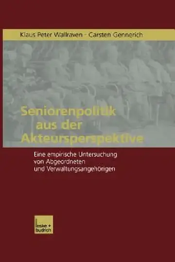 Cover of Seniorenpolitik Aus Der Akteursperspektive