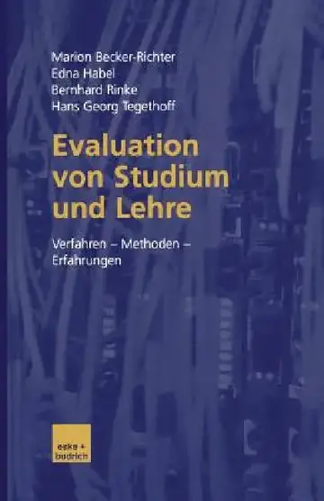 Cover of Evaluation Von Studium Und Lehre