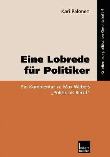 Cover of Eine Lobrede Für Politiker
