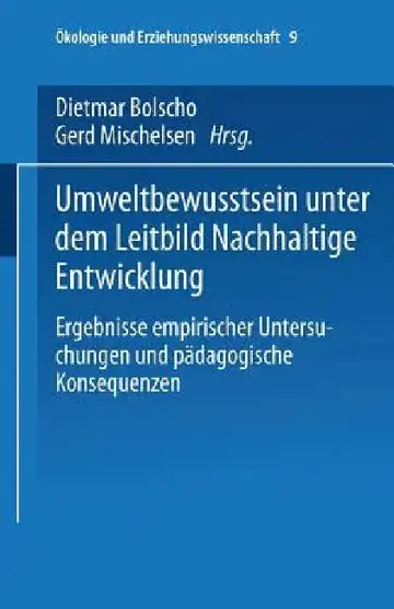 Cover of Umweltbewusstsein Unter Dem Leitbild Nachhaltige Entwicklung