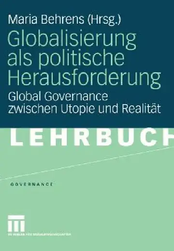 Cover of Globalisierung ALS Politische Herausforderung