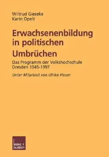 Cover of Erwachsenenbildung in Politischen Umbrüchen