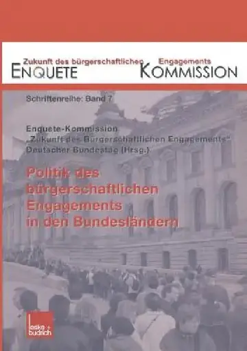 Cover of Politik Des Bürgerschaftlichen Engagements in Den Bundesländern