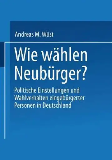 Cover of Wie Wählen Neubürger?