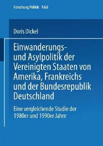 Cover of Einwanderungs- Und Asylpolitik Der Vereinigten Staaten Von Amerika, Frankreichs Und Der Bundesrepublik Deutschland