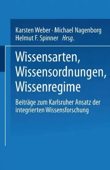 Cover of Wissensarten, Wissensordnungen, Wissensregime