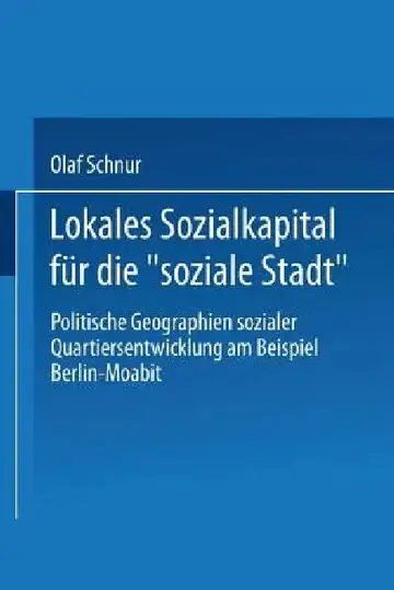 Cover of Lokales Sozialkapital Für Die "Soziale Stadt"
