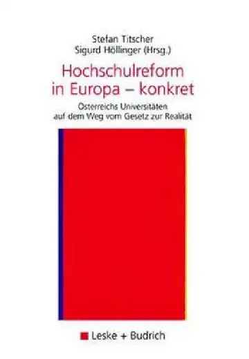 Cover of Hochschulreform in Europa -- Konkret