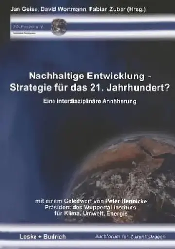 Cover of Nachhaltige Entwicklung -- Strategie Für Das 21. Jahrhundert?