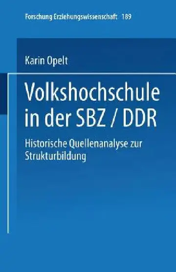 Cover of Volkshochschule in Der Sbz/DDR