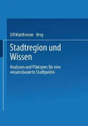 Cover of Stadtregion Und Wissen