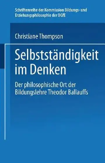 Cover of Selbständigkeit Im Denken