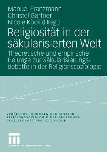 Cover of Religiosität in Der Säkularisierten Welt