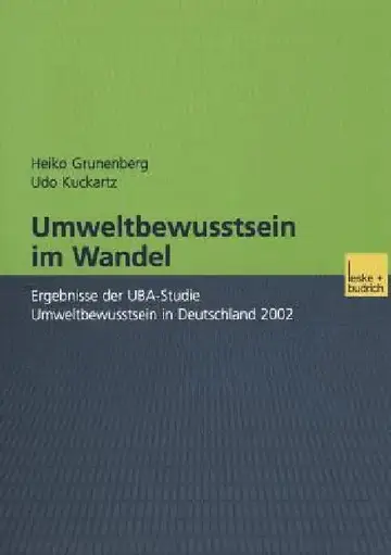 Cover of Umweltbewusstsein Im Wandel