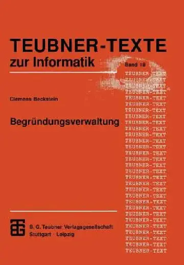 Cover of Begründungsverwaltung