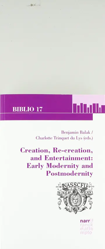Cover of Creation, Re-creation, and Entertainment