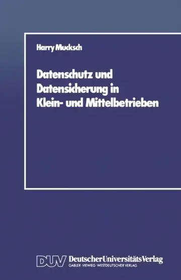 Cover of Datenschutz Und Datensicherung in Klein- Und Mittelbetrieben