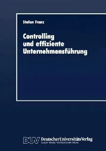 Cover of Controlling Und Effiziente Unternehmensführung
