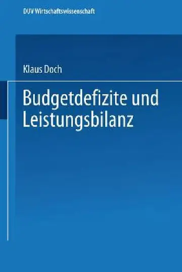 Cover of Budgetdefizite Und Leistungsbilanz