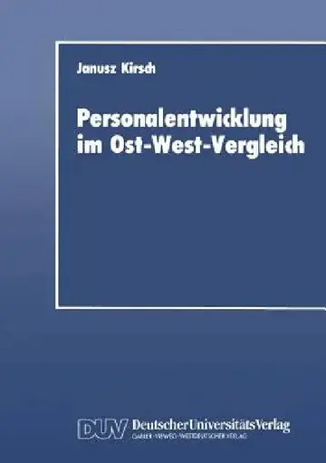 Cover of Personalentwicklung Im Ost-West-Vergleich