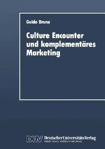Cover of Culture Encounter and Komplementäres Marketing