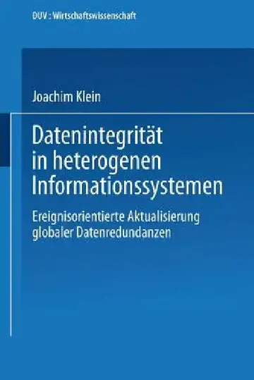 Cover of Datenintegrität in Heterogenen Informationssystemen