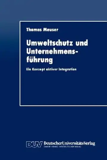 Cover of Umweltschutz Und Unternehmensführung