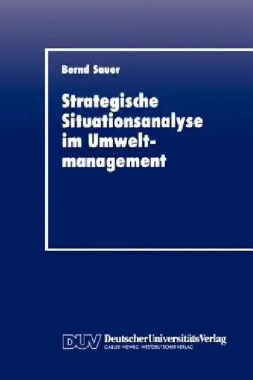 Cover of Stragegische Situationsanalyse Im Umweltmanagement