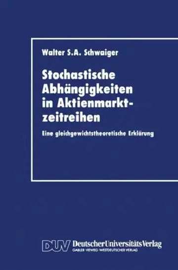 Cover of Stochastische Abhängigkeiten in Aktienmarktzeitreihen