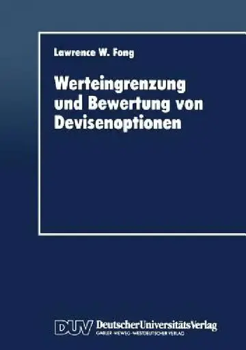 Cover of Werteingrenzung Und Bewertung Von Devisenoptionen