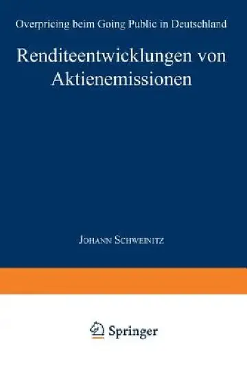 Cover of Renditeentwicklungen Von Aktienemissionen
