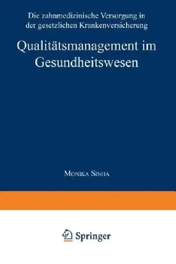 Cover of Qualitätsmanagement Im Gesundheitswesen
