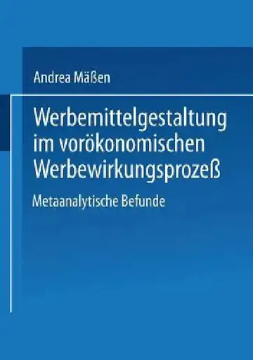 Cover of Werbemittelgestaltung Im Vorökonomischen Werbewirkungsprozeß