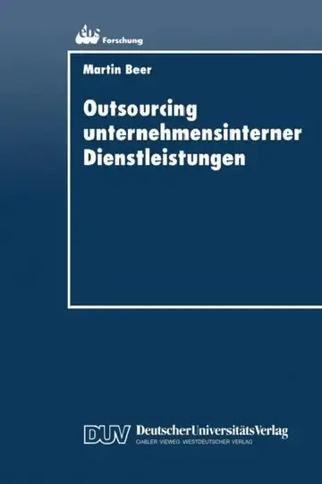 Cover of Outsourcing Unternehmensinterner Dienstleistungen