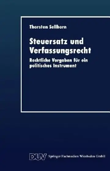 Cover of Steuersatz Und Verfassungsrecht