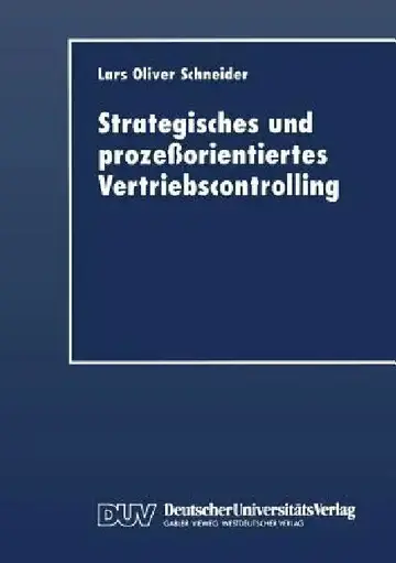 Cover of Strategisches Und Prozeßorientiertes Vertriebscontrolling