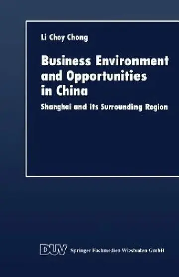 Cover of Business Environment and Opportunities in China