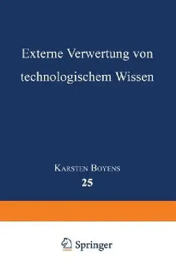 Cover of Externe Verwertung Von Technologischem Wissen