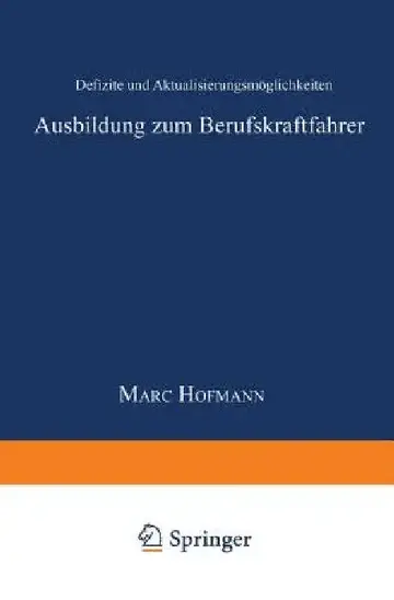 Cover of Ausbildung Zum Berufskraftfahrer