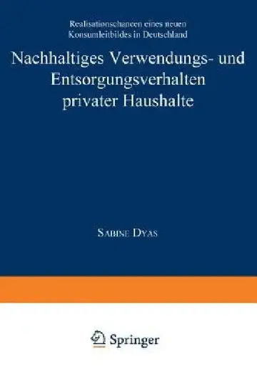 Cover of Nachhaltiges Verwendungs- Und Entsorgungsverhalten Privater Haushalte