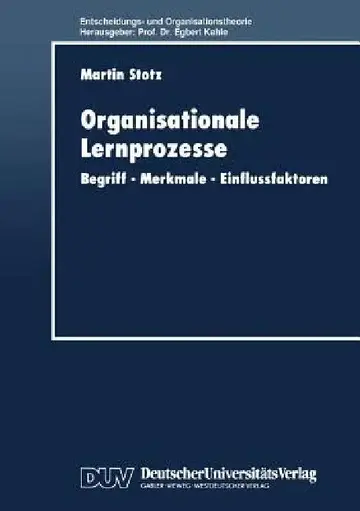 Cover of Organisationale Lernprozesse