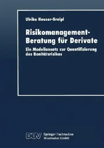 Cover of Risikomanagement-Beratung Für Derivate