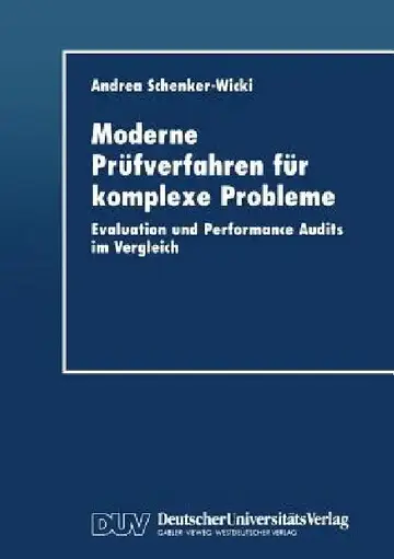 Cover of Moderne Prüfverfahren Für Komplexe Probleme