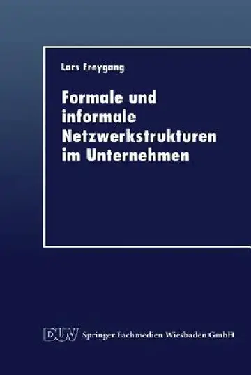 Cover of Formale Und Informale Netzwerkstrukturen Im Unternehmen
