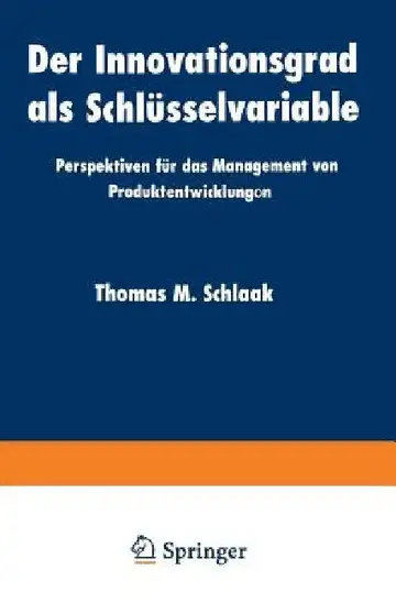 Cover of Der Innovationsgrad ALS Schlüsselvariable