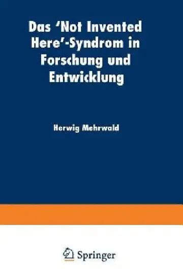 Cover of Das 'Not Invented Here'-Syndrom in Forschung Und Entwicklung