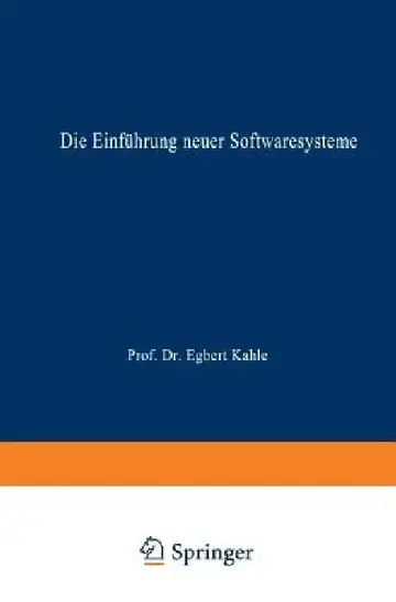 Cover of Die Einführung Neuer Softwaresysteme