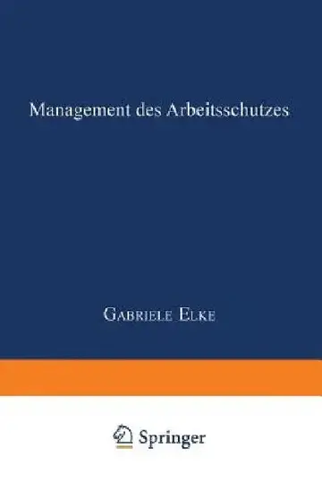 Cover of Management Des Arbeitsschutzes