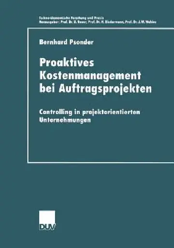 Cover of Proaktives Kostenmanagement Bei Auftragsprojekten